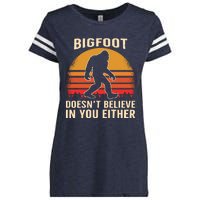 Bigfoot Doesnt Believe In You Either Bigfoot Sasquatch Retro Enza Ladies Jersey Football T-Shirt