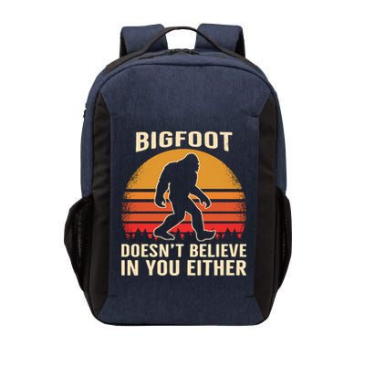 Bigfoot Doesnt Believe In You Either Bigfoot Sasquatch Retro Vector Backpack