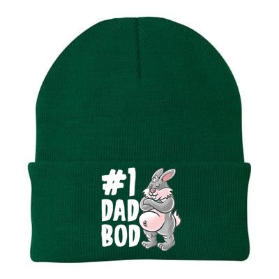 Bunny Dad Best Dad Bod Daddy Rabbit Papa Father's Day Cute Gift Knit Cap Winter Beanie