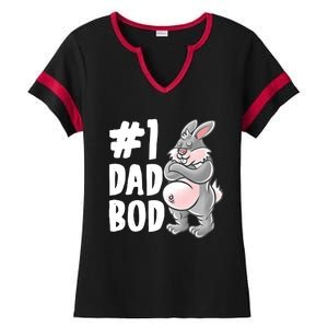 Bunny Dad Best Dad Bod Daddy Rabbit Papa Father's Day Cute Gift Ladies Halftime Notch Neck Tee