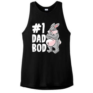 Bunny Dad Best Dad Bod Daddy Rabbit Papa Father's Day Cute Gift Ladies PosiCharge Tri-Blend Wicking Tank