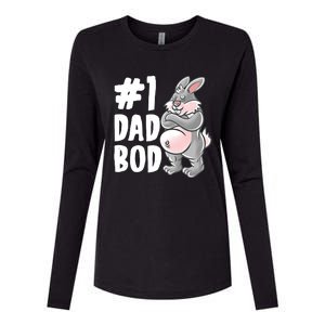 Bunny Dad Best Dad Bod Daddy Rabbit Papa Father's Day Cute Gift Womens Cotton Relaxed Long Sleeve T-Shirt