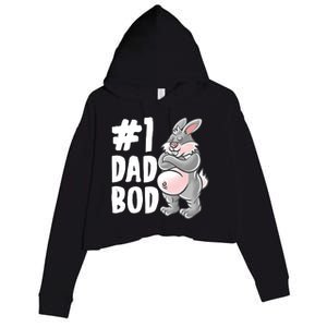 Bunny Dad Best Dad Bod Daddy Rabbit Papa Father's Day Cute Gift Crop Fleece Hoodie