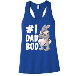 Bunny Dad Best Dad Bod Daddy Rabbit Papa Father's Day Cute Gift Women's Racerback Tank