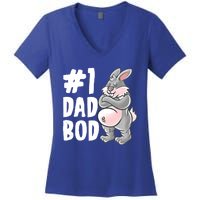 Bunny Dad Best Dad Bod Daddy Rabbit Papa Father's Day Cute Gift Women's V-Neck T-Shirt