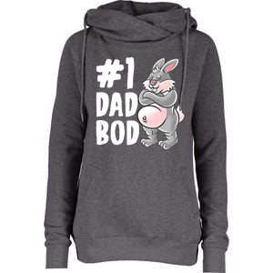 Bunny Dad Best Dad Bod Daddy Rabbit Papa Father's Day Cute Gift Womens Funnel Neck Pullover Hood