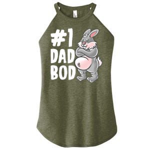 Bunny Dad Best Dad Bod Daddy Rabbit Papa Father's Day Cute Gift Women's Perfect Tri Rocker Tank