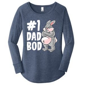 Bunny Dad Best Dad Bod Daddy Rabbit Papa Father's Day Cute Gift Women's Perfect Tri Tunic Long Sleeve Shirt