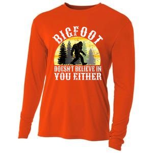 Bigfoot DoesnT Believe In You Either T Distressed Cooling Performance Long Sleeve Crew