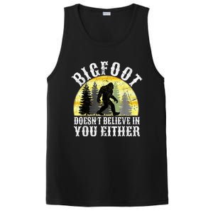 Bigfoot DoesnT Believe In You Either T Distressed PosiCharge Competitor Tank