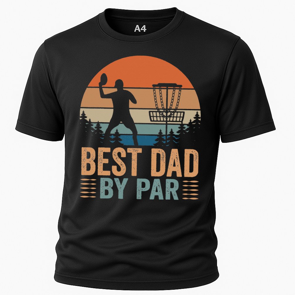 Best Dad By Par Disc Golf Dad Frisbee Golf Dad Father Gift Performance Shirt