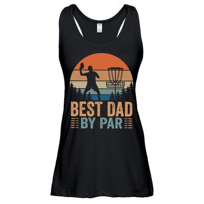 Best Dad By Par Disc Golf Dad Frisbee Golf Dad Father Gift Ladies Essential Flowy Tank