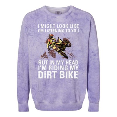 Best Dirt Bike Art For Men Women Motocross Dirt Bike Lover Colorblast Crewneck Sweatshirt