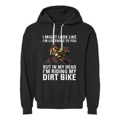 Best Dirt Bike Art For Men Women Motocross Dirt Bike Lover Garment-Dyed Fleece Hoodie