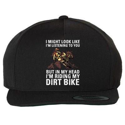 Best Dirt Bike Art For Men Women Motocross Dirt Bike Lover Wool Snapback Cap