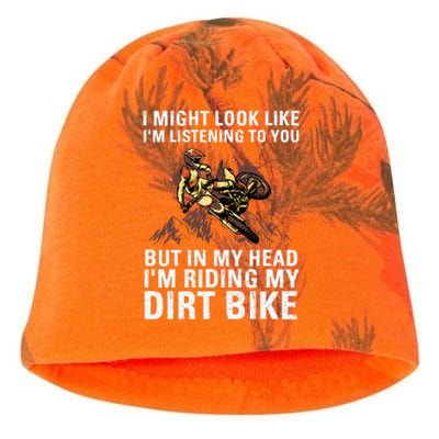 Best Dirt Bike Art For Men Women Motocross Dirt Bike Lover Kati - Camo Knit Beanie