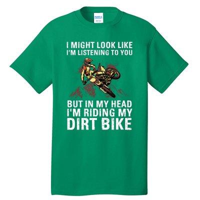 Best Dirt Bike Art For Men Women Motocross Dirt Bike Lover Tall T-Shirt