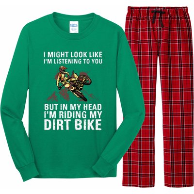 Best Dirt Bike Art For Men Women Motocross Dirt Bike Lover Long Sleeve Pajama Set