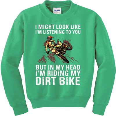 Best Dirt Bike Art For Men Women Motocross Dirt Bike Lover Kids Sweatshirt