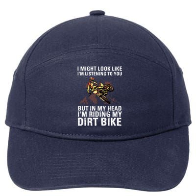 Best Dirt Bike Art For Men Women Motocross Dirt Bike Lover 7-Panel Snapback Hat