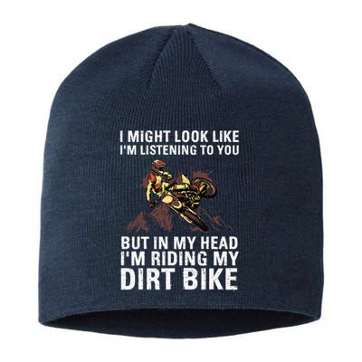 Best Dirt Bike Art For Men Women Motocross Dirt Bike Lover Sustainable Beanie