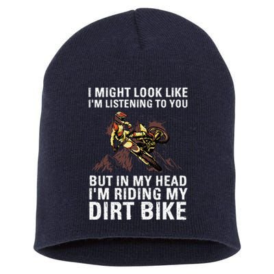 Best Dirt Bike Art For Men Women Motocross Dirt Bike Lover Short Acrylic Beanie