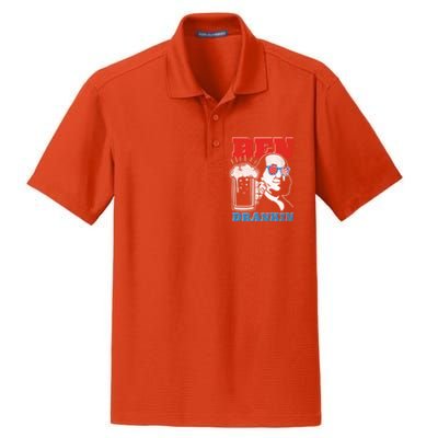 Ben Drankin Beer Mug Ben Franklin Patriotic Cool Gift Dry Zone Grid Polo