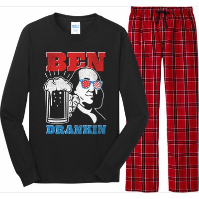 Ben Drankin Beer Mug Ben Franklin Patriotic Cool Gift Long Sleeve Pajama Set