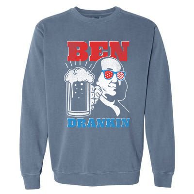 Ben Drankin Beer Mug Ben Franklin Patriotic Cool Gift Garment-Dyed Sweatshirt