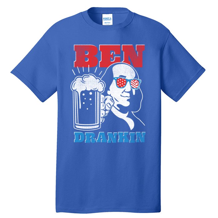 Ben Drankin Beer Mug Ben Franklin Patriotic Cool Gift Tall T-Shirt