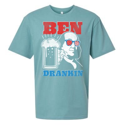 Ben Drankin Beer Mug Ben Franklin Patriotic Cool Gift Sueded Cloud Jersey T-Shirt