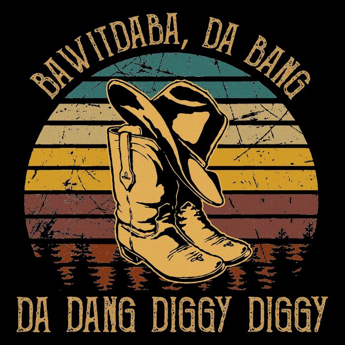 Bawitdaba Da Bang Daa Dang Diggy Diggy Boots Cowboy Sustainable Bucket Hat
