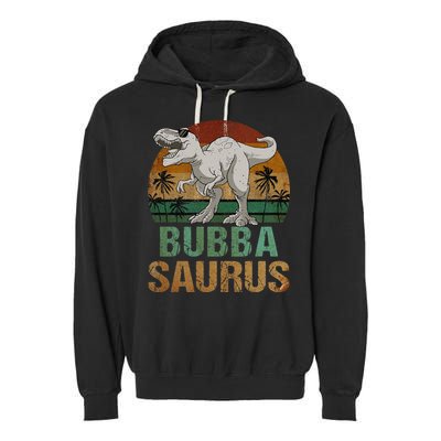 Bubbasaurus Dinosaur Bubba Saurus Vintage Father's Day Garment-Dyed Fleece Hoodie