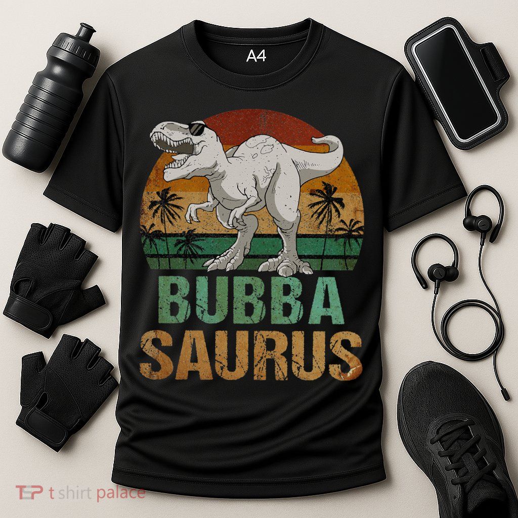 Bubbasaurus Dinosaur Bubba Saurus Vintage Father's Day Performance Shirt