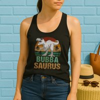 Bubbasaurus Dinosaur Bubba Saurus Vintage Father's Day Womens Tank Top