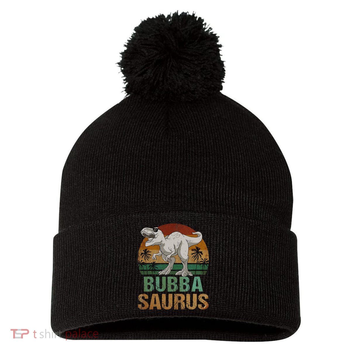 Bubbasaurus Dinosaur Bubba Saurus Vintage Father's Day Pom Pom 12in Knit Beanie