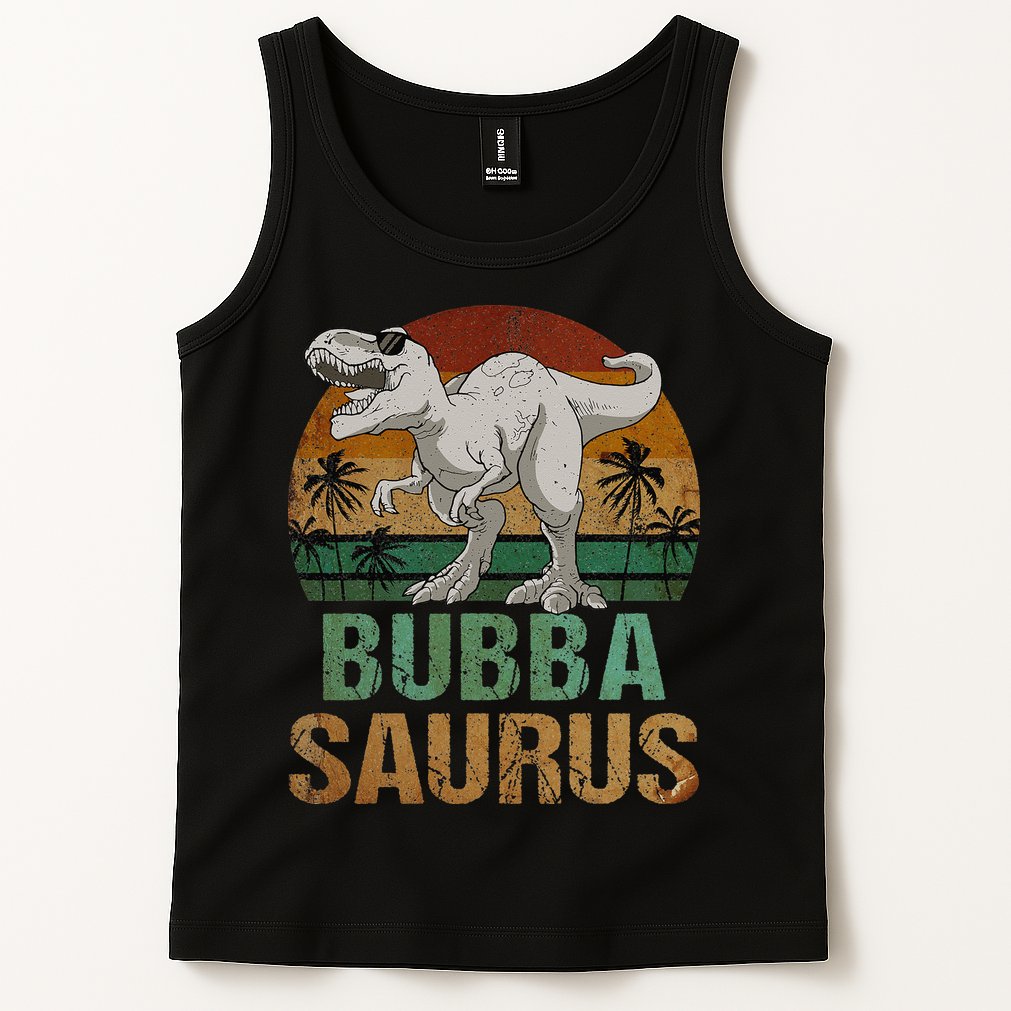 Bubbasaurus Dinosaur Bubba Saurus Vintage Father's Day Tank Top