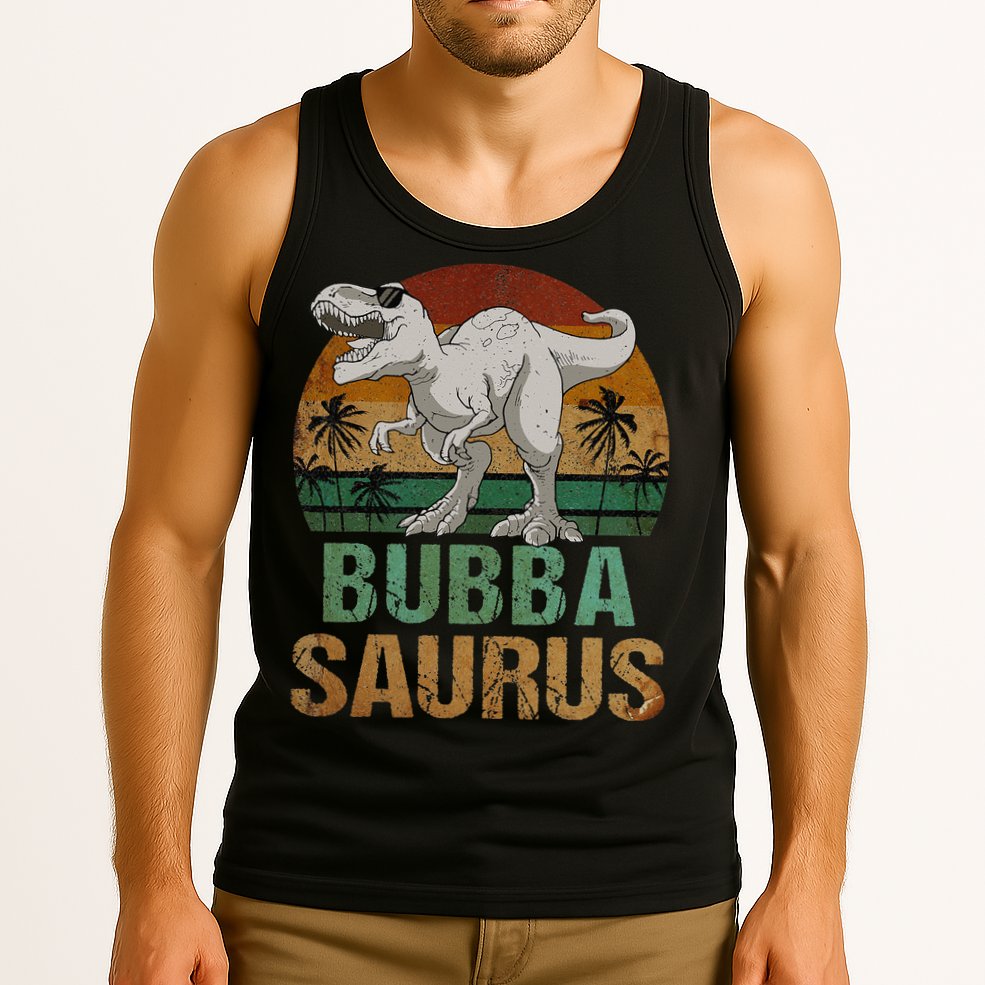 Bubbasaurus Dinosaur Bubba Saurus Vintage Father's Day Tank Top