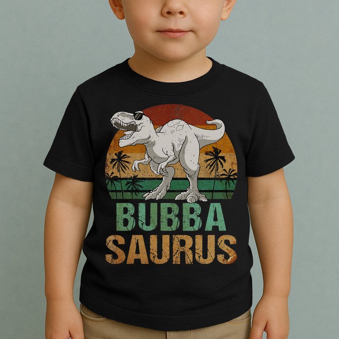 Bubbasaurus Dinosaur Bubba Saurus Vintage Father's Day Toddler T-Shirt