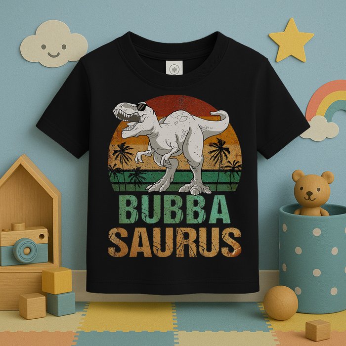 Bubbasaurus Dinosaur Bubba Saurus Vintage Father's Day Toddler T-Shirt