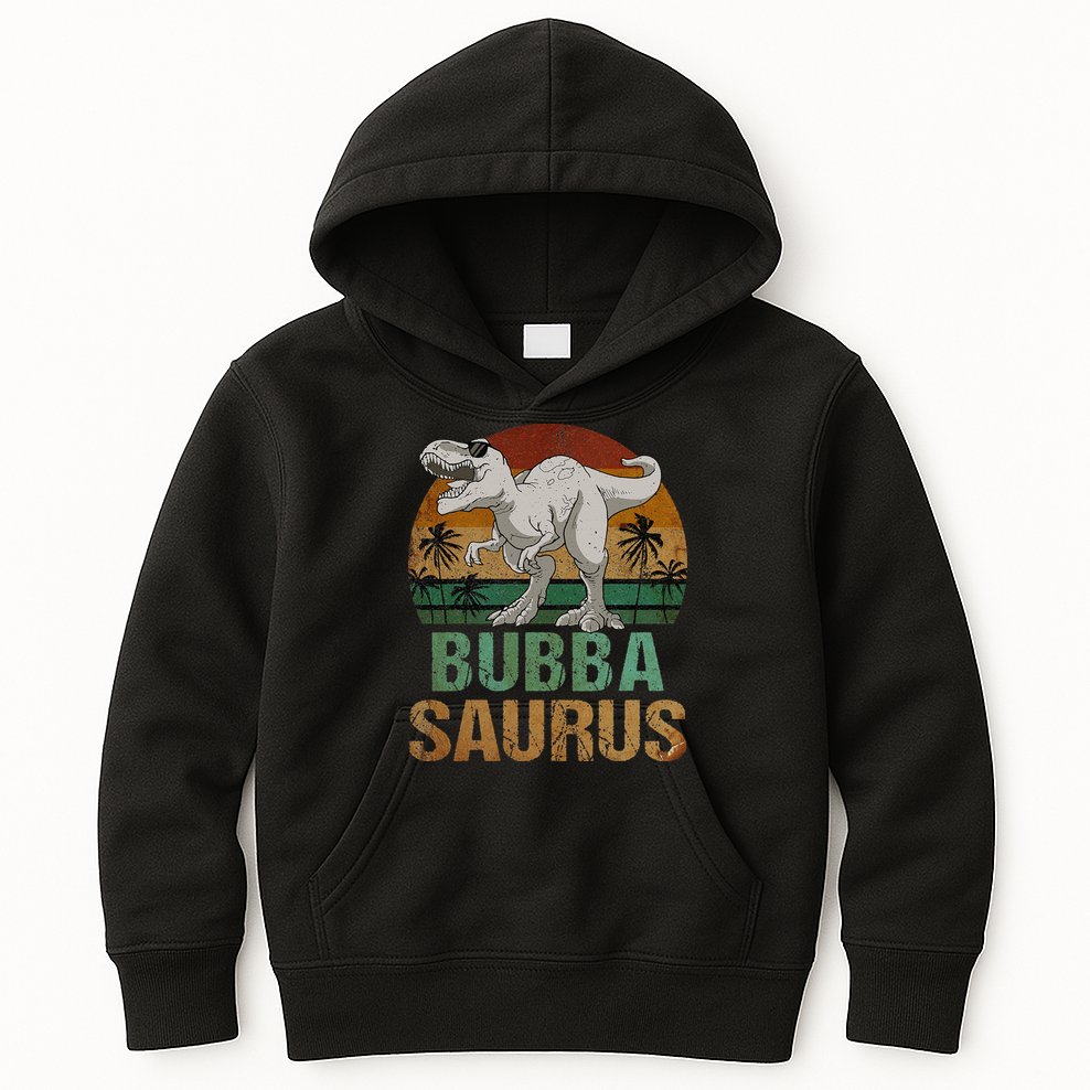 Bubbasaurus Dinosaur Bubba Saurus Vintage Father's Day Kids Hoodie