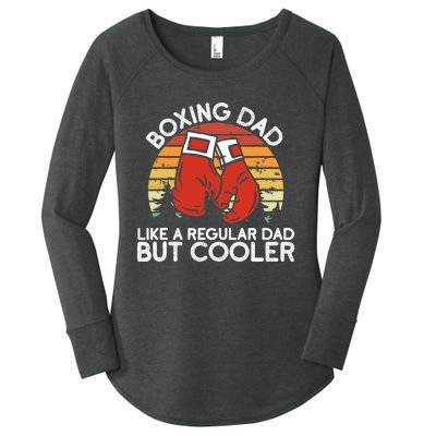 Boxing Dad Boxing Moves Boxing Coach Daddy Boxer Father Women's Perfect Tri Tunic Long Sleeve Shirt