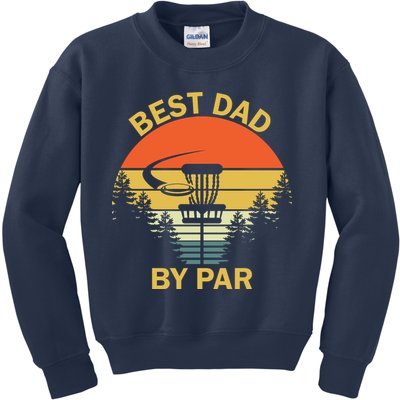 Best Dad By Par Daddy Father's Day Gifts Golf Lover Golfer Kids Sweatshirt