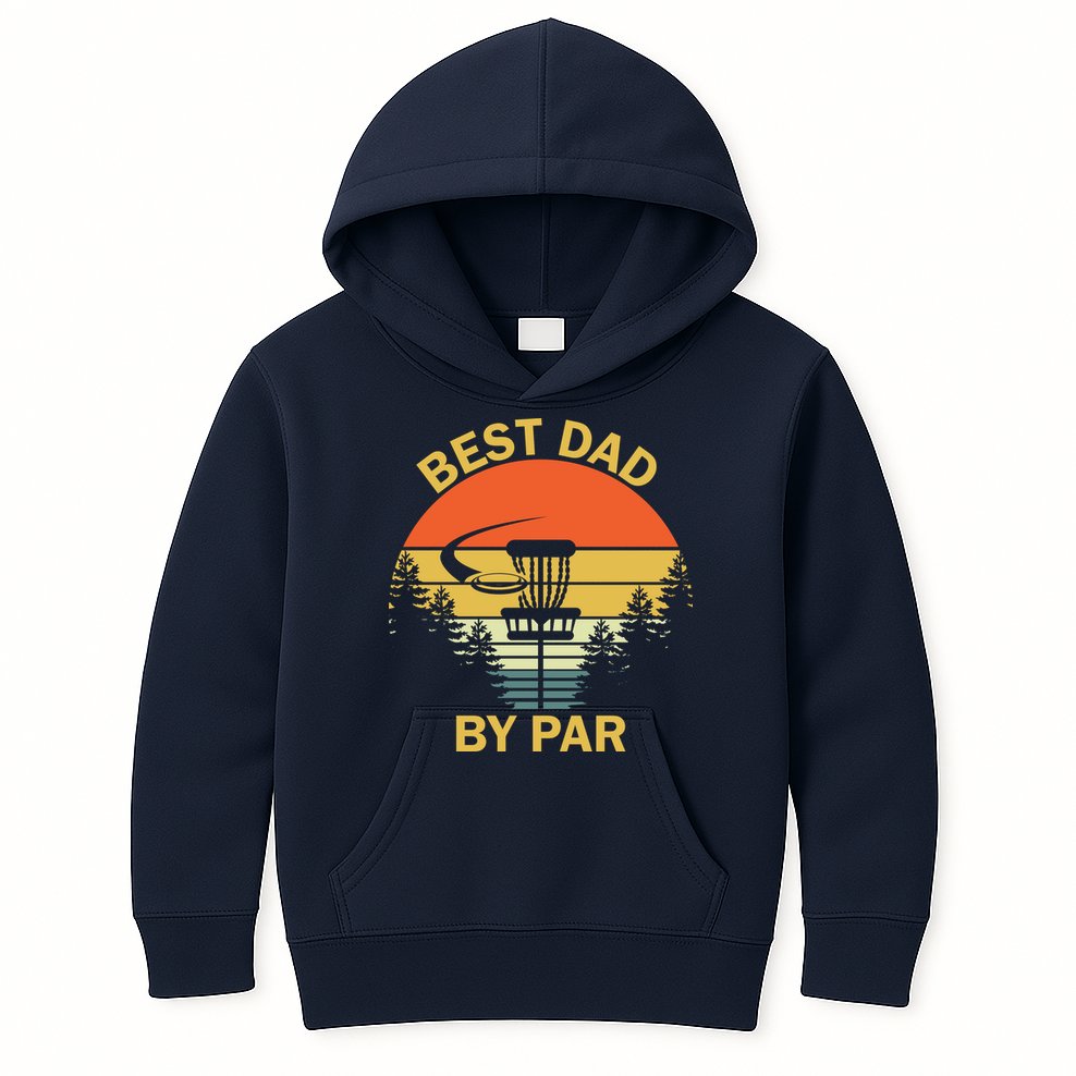 Best Dad By Par Daddy Father's Day Gifts Golf Lover Golfer Kids Hoodie