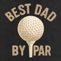 Best Dad By Par - Perfect Father's Day Gift 7 Panel Mesh Trucker Snapback Hat