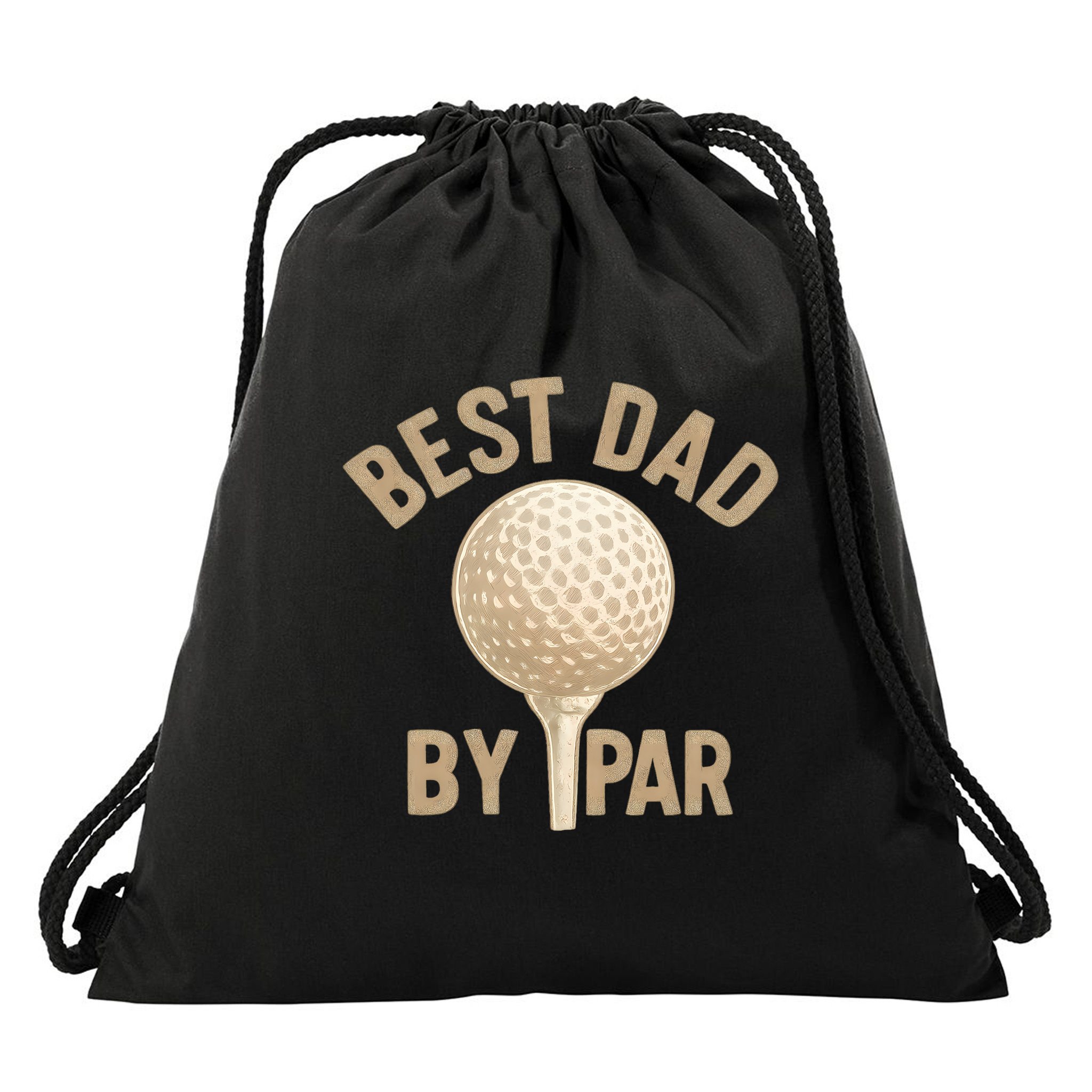 Best Dad By Par - Perfect Father's Day Gift Drawstring Bag