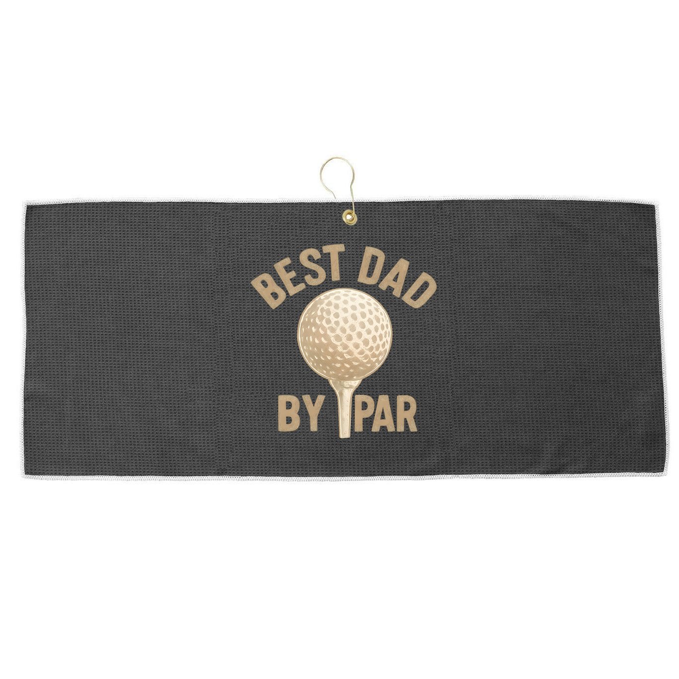 Best Dad By Par - Perfect Father's Day Gift Large Microfiber Waffle Golf Towel