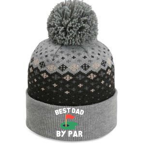 Best Dad By Par Golf Humor Father Gift The Baniff Cuffed Pom Beanie