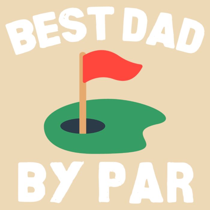 Best Dad By Par Golf Humor Father Gift Drawstring Bag