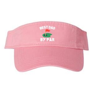 Best Dad By Par Golf Humor Father Gift Valucap Bio-Washed Visor